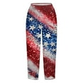 thumbnail image 5 of Tnhcen Women's Summer Loose Fit Wide Leg Pants - Patriotic 4th of July Print, Fashionable Basics for Women, Elastic Waist Casual Lightweight Elasticated Plus Size Pants S-5XL, 5 of 5