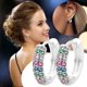 thumbnail image 5 of Pendientes de aro pequeño para las mujeres de moda chapado en oro de circonio cúbico de peso ligero cartílago Huggie Pendientes de aro de oro de joyería para las mujeres, 5 of 7