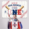 thumbnail image 7 of Baseball 1st Birthday Decoration, My Rookie Year Banner Backdrop for Boys Baby First Birthday Party Decor, Baseball Rookie of the Year Decoration, 71x47inch Baseball One Year Old Decor, 7 of 7