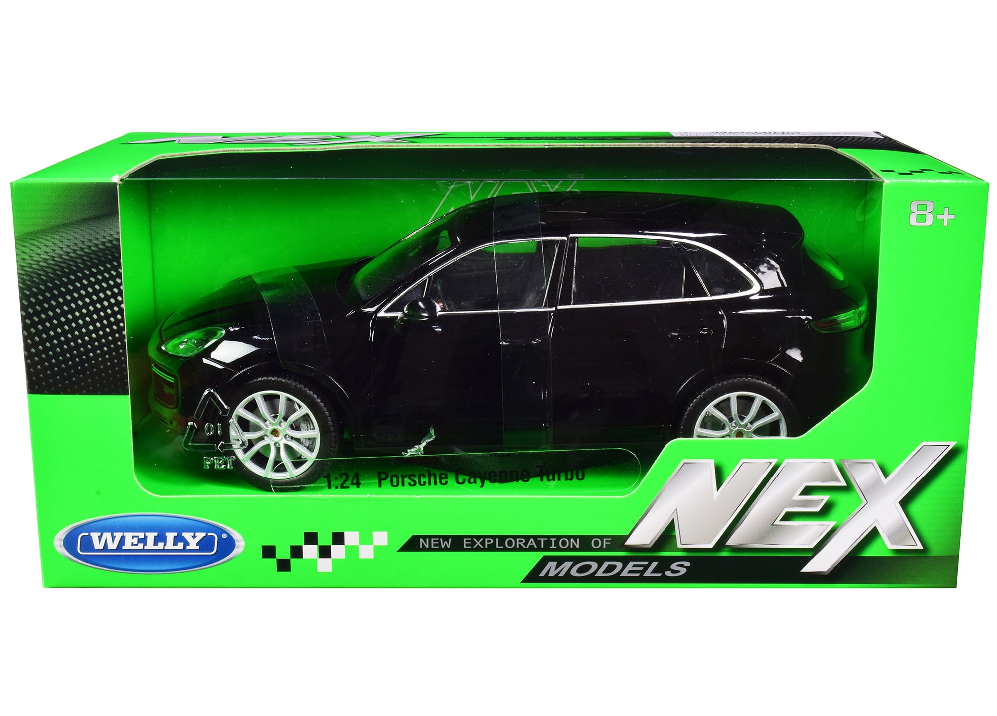 Porsche Cayenne Turbo Black with Silver Wheels "NEX Models" 1/24