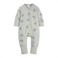thumbnail image 3 of WIBACKER Baby Cotton Long Pajamas with Mittens Cuff for Boys 2 Way Zipper Both Footed and Footless Sleepers, 3 of 10