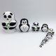 thumbnail image 2 of 10 piezas de juguetes anidados de pingüino panda de doble cara, 2 of 3