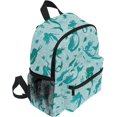 thumbnail image 2 of 12inch Backpack Mermaids Fish Back Pack Lightweight Preschool Book Bag Durable Daycare Bag Mermaids Fish Rucksack Backpacks, 2 of 7