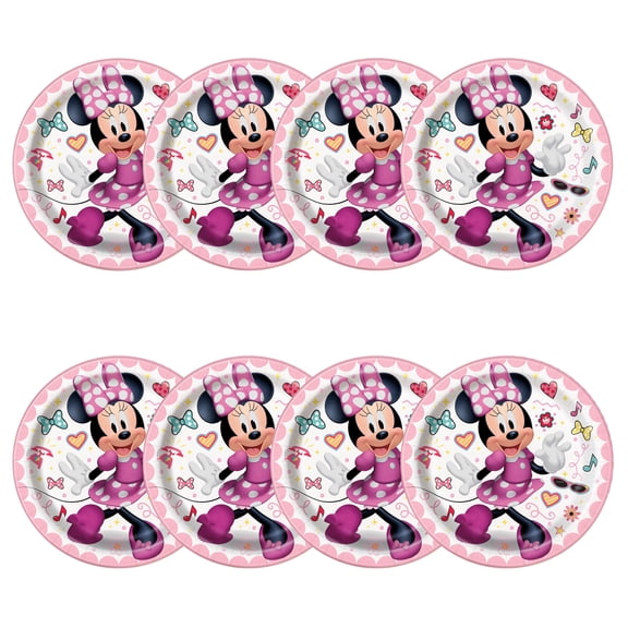 Minnie Mouse 8ct 6.75IN Multicolor Dessert Paper Plates