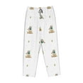 thumbnail image 4 of Naloa Rabbit Blowing Dandelions Print Women’s Ultra-Soft Comfy Pajama Lounge Pants with Pockets & Drawstring, 4 of 8