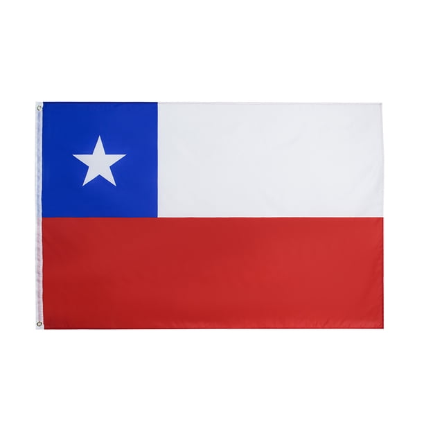 90 x 150 cm Bandera de Chile Día Nacional Decoración para el hogar Adecuada para la decoración de patios exteriores
