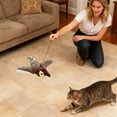 thumbnail image 6 of 2026 Upgrade Interactive Chirping Bird Cat Toy with Flapping Wings Realistic Sounds Rechargeable Simulation Bird Toy for Indoor Cat Exercise and Hunting(Blue), 6 of 7