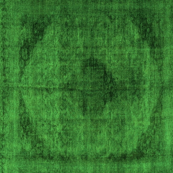 Ahgly Company Indoor Square Persian Green Traditional Area Rugs, 7' Square