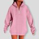 thumbnail image 3 of HongQid Women's Casual Long Sleeve Lapel Zipper Sweatshirt Oversized Loose Pullover Tops, 3 of 6