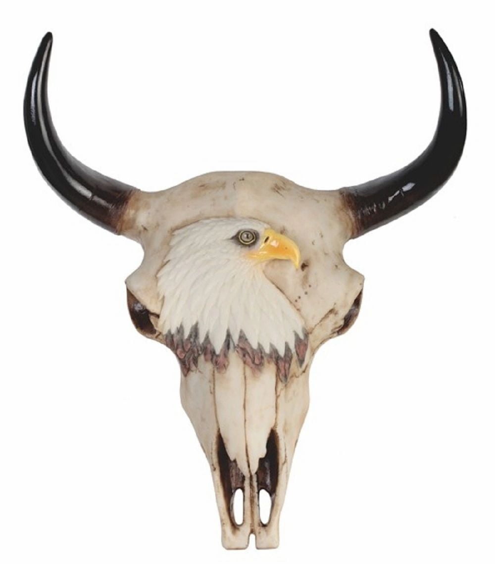 FC 11"H Buffalo Skull with Eagle the Front Taxidermy Animal Head Wall Decor - Walmart.com