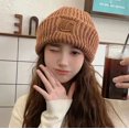 thumbnail image 1 of Gorro de punto de lana gruesa con circunferencia de cabeza grande para mujer, orejeras sueltas para otoño e invierno, gorro frío de pelo cálido, aspecto de cara grande y pequeño, 1 of 5