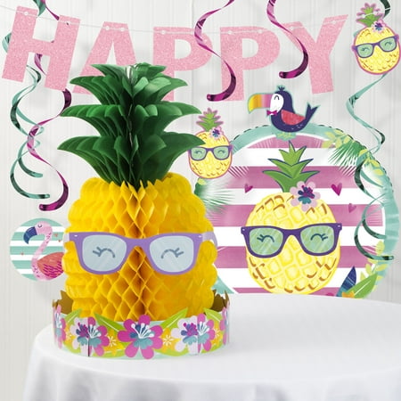 Hoffman 8 Piece Pineapple  Party  Decorations  Kit Walmart  com