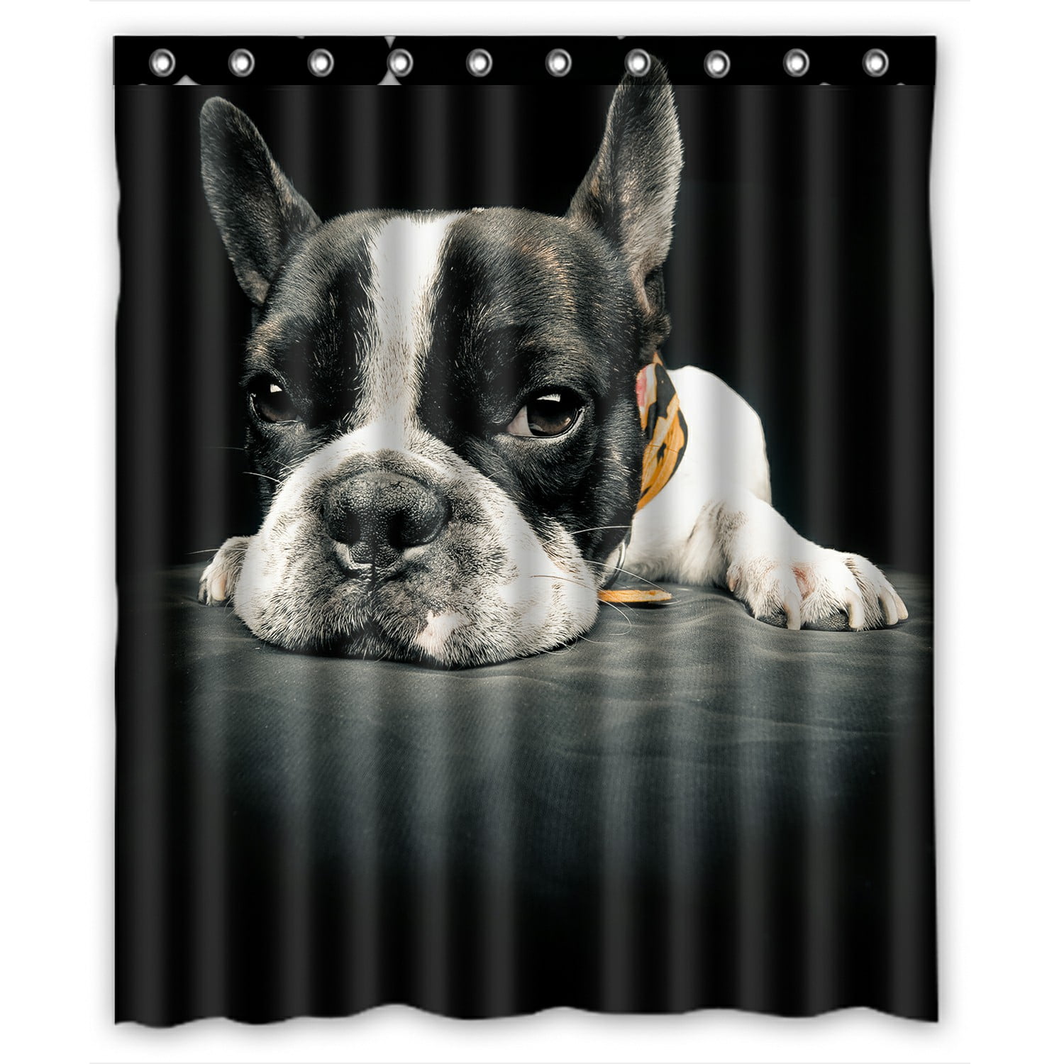 ABPHQTO Close Plane Of A French Bulldog Waterproof Polyester Shower
