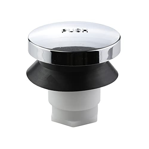 DANCO Universal Touch-Toe Push Button Tub Stopper, Chrome, 2 inch x 2-1/4 inch, 1-Pack (80811)