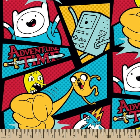 - Cartoon Network Framed Adventure Time with Dots, Fleece, Multi-Colored, 59/60