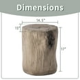 thumbnail image 3 of SUNBURY Stump Side Table, Concrete Side Table Coffee Log End Table,Patio Faux Wooden, Light Grey Stool Prop  Stand Holder for Garden Household Living Room, 3 of 7