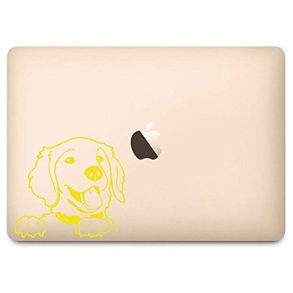 Yellow Prince the Golden Retriever Decal for 12" Macbook