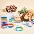 thumbnail image 4 of 1 Bag 30Pcs 5 Colors Word HAPPY BIRTHDAY Silicone Cord Bracelets Set Wristband Mixed Color Inner Diameter: 2-1/2 inch(6.5cm) 6Pcs/color, 4 of 6
