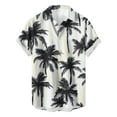 thumbnail image 2 of CaiJunJia George Men's Hawaiian Wrinkle Free Short Sleeve Button Down Tropical Floral Beach Vacation Shirt, 2 of 4