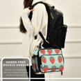 thumbnail image 6 of FORMRS Student Lunch Bag Insulated Reusable Cooler Box with Zipper Pockets, Red Strawberry, 6 of 9