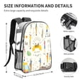 thumbnail image 4 of Zufioo Golf Icons And Golfer Print Transparent Backpack, 16-inch PVC Waterproof Schoolbag, Suitable for Campus Work and Travel, Unisex, 4 of 7