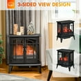 29" Electric Fireplace Heater, Freestanding Fire Place Stove with