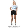 thumbnail image 3 of Blippi Running on Blippi and No Sleep Women's Crop Top T-Shirt, White, Small, 3 of 4