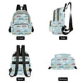 thumbnail image 4 of FORMRS Mini Backpack Purse for Women Quilted Travel Daypack Casual Shoulder Bag, Blue Trains Pattern, 4 of 7