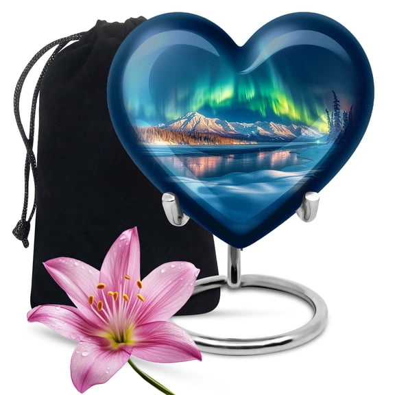 KARYLIZ Aurora Borealis Human Urns For Ashes - Decorative Urns For Human Ashes Adult Female - Urn For Ashes Adult Male - Funeral Urns For Adult Ashes Men - Cremation Urns For Human Ashes