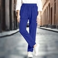 thumbnail image 2 of QHFBli Women's Corduroy Pants Casual Drawstring Elastic High Waist Straight Leg Pants Loose Comfy Trousers with Pockets, 2 of 7