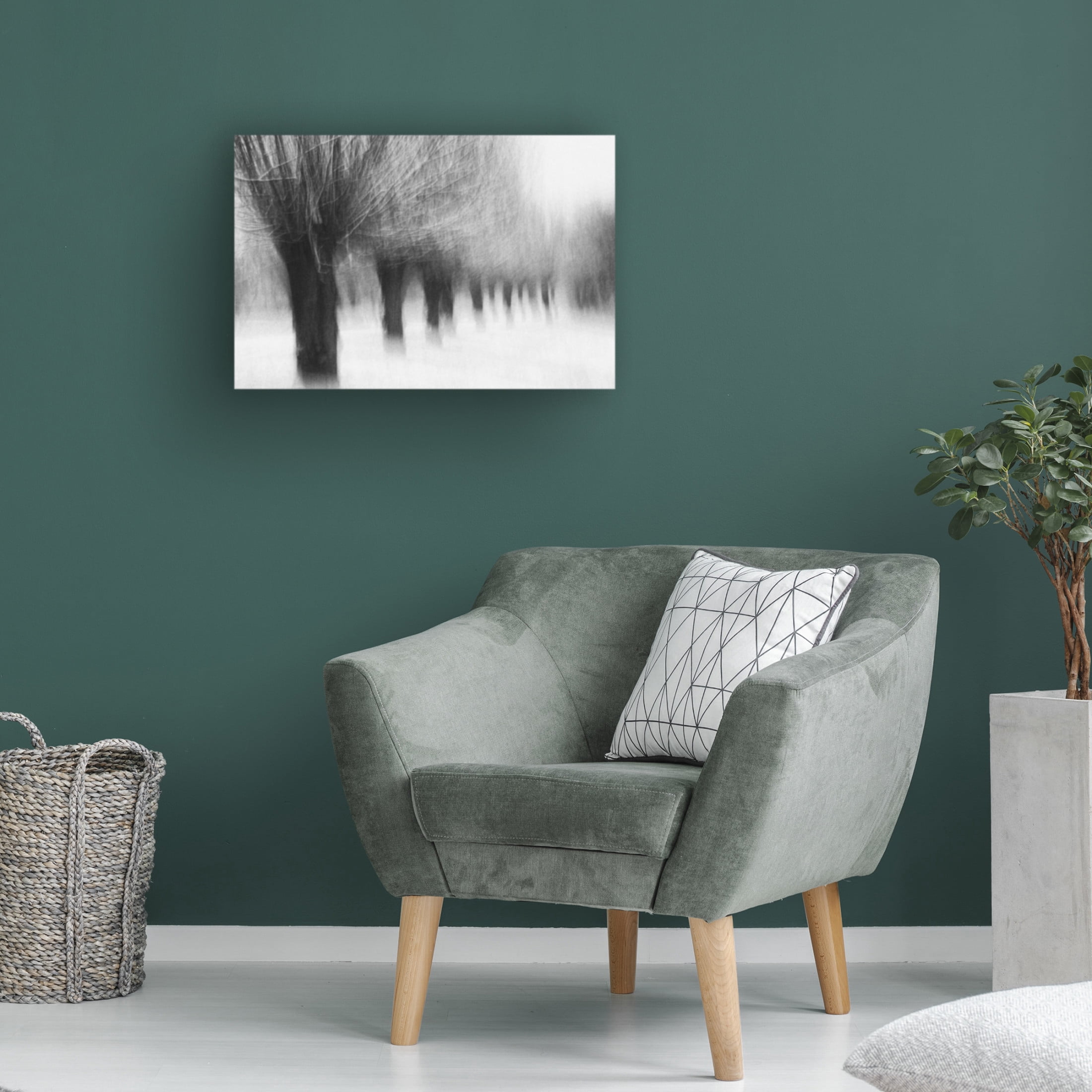 Canvas Wall Art - Jacqueline Van Bijnen 'Winterwillows' Wall Art for Living Room, Bedroom, or Office D?cor by Trademark Fine Art - 24 x 16 Inches