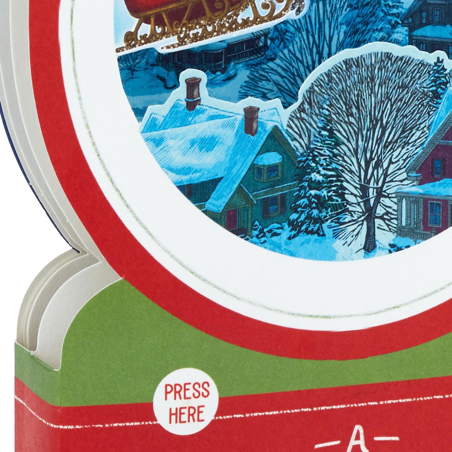 Hallmark Paper Wonder Musical 3D Pop-Up Christmas Card (Night Before Christmas Snow Globe, Plays "Up on the Housetop")