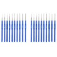 thumbnail image 2 of 20Pcs Crochet Hook Sweater Needle Blue Handle Yarn Weave Craft Knitting Tool Sewing Accessories, 2 of 5