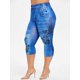 thumbnail image 1 of Tallas grandes con estampado de jean de mariposa 3D Rosegal  Tankinis, 1 of 5