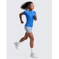 thumbnail image 3 of CRZ YOGA Girls Seamless Short Sleeve Athletic T Shirts Active Sports Casual Tees Crew Neck Kids Teen, 3 of 4