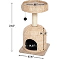 thumbnail image 5 of Cat Scratching Post Forte Huge Cat Scratching Post with Extra-Durable Sisal Wrap and Tan Giant Cat Post Model F-BR, 5 of 5