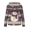thumbnail image 5 of Womens Tops Christmas Hooded Sweatshirt Printed Long Sleeved Casual Pullover Sweatshirt,Tops for Women Purple M, 5 of 6