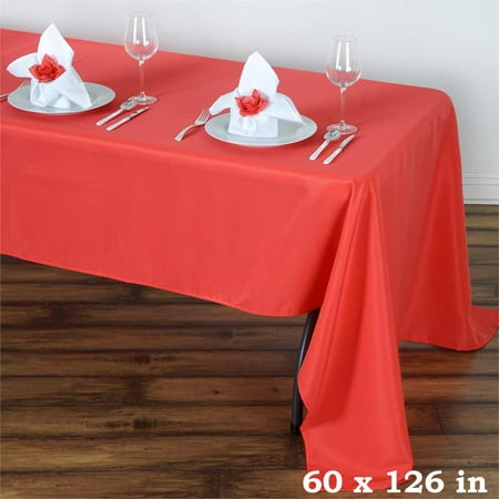 Balsacircle 60 X 126 Rectangular Polyester Tablecloth For Party Balsacircle 60 X 126 Rectangular Polyester Tablecloth For Party Wedding Reception Catering Dining Home Table Linens