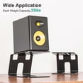 thumbnail image 3 of Desktop Speaker Stands, 1 Pair, Studio Monitor Riser with Vibration Dampening Pad and 5 Tilt Design Improve, 3 of 5