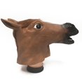 thumbnail image 3 of Máscaras de cabeza de caballo realistas Máscara de animal espeluznante de látex de melena de piel de cabeza completa para Halloween, 3 of 4