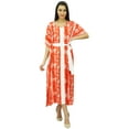 thumbnail image 3 of Bimba Women Long Designer Kimono Maxi Kaftan Caftan Beach Coverup With Belt, 3 of 8