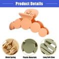 thumbnail image 4 of Vocoste 3 Pcs Hair Claws for Women Orange Beige Gray Green 3.94"x1.54"x1.77", 4 of 6