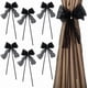 thumbnail image 1 of 6 abrazaderas de cortina de encaje con alfiler, lazo negro, elegantes cintas de encaje con imitación de perlas de PVC, sujetacortinas, cuerdas decorativas para el hogar., 1 of 9