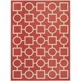 thumbnail image 3 of SAFAVIEH Outdoor CY6925-248 Courtyard Collection Red / Bone Rug, 3 of 10