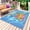 Blue, variant on Blue Summer Outdoor Rug for Patio/Deck/Porch, Non-Slip Large Area Rug 6 x 9 Ft, Modern Tropical Plants Flamingo Pool Swimming Indoor Outdoor Rugs Washable Area Rugs, Camping Rug Carpet Runner