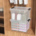 thumbnail image 4 of 40 Quart Plastic Storage Bin with Lid, Clear Storage Tote Bin, Pack of 4, 4 of 5