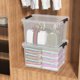 thumbnail image 4 of 40 Quart Plastic Storage Bin with Lid, Clear Storage Tote Bin, Pack of 4, 4 of 5