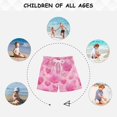 thumbnail image 6 of Kids' Beach Pants Comfortable Swim Trunks Pink Hearts and Roses Pattern Shorts for Pool Vacation and Lounge Wear Medium, 6 of 8
