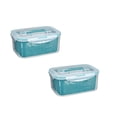 thumbnail image 1 of Oleegame 2PC Kids Snack Boxes For School Berry Container Fruit Produce Food Storage Containers With Removable Drain Colanders Vegetable Fresh Set | Refrigerator Organizer, 1 of 9