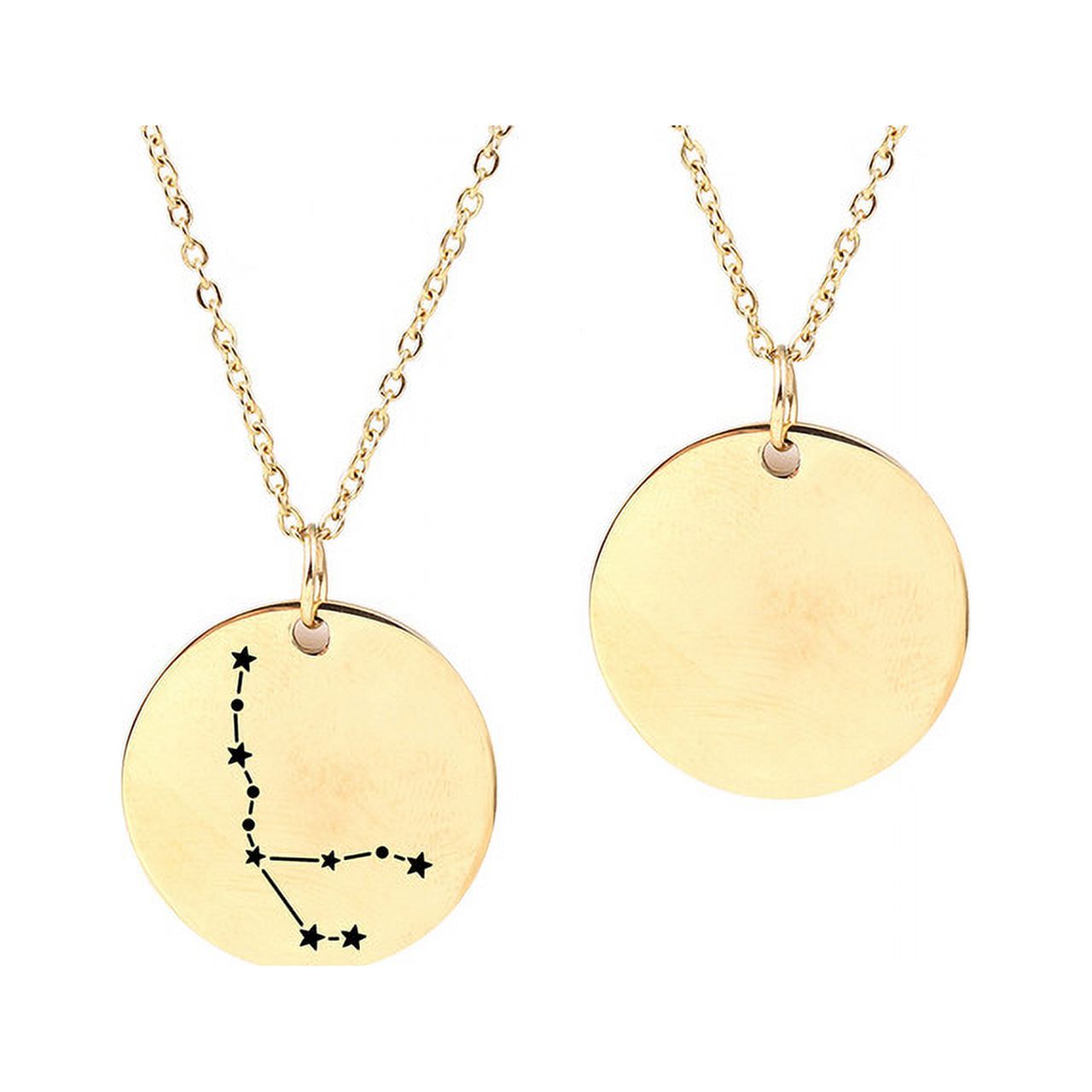 Zodiac Jewelry - Horoscope Constellation Necklace - Zodiac Birthday Gift with Back Can Engraved Name - Zodiac Gift for Girl